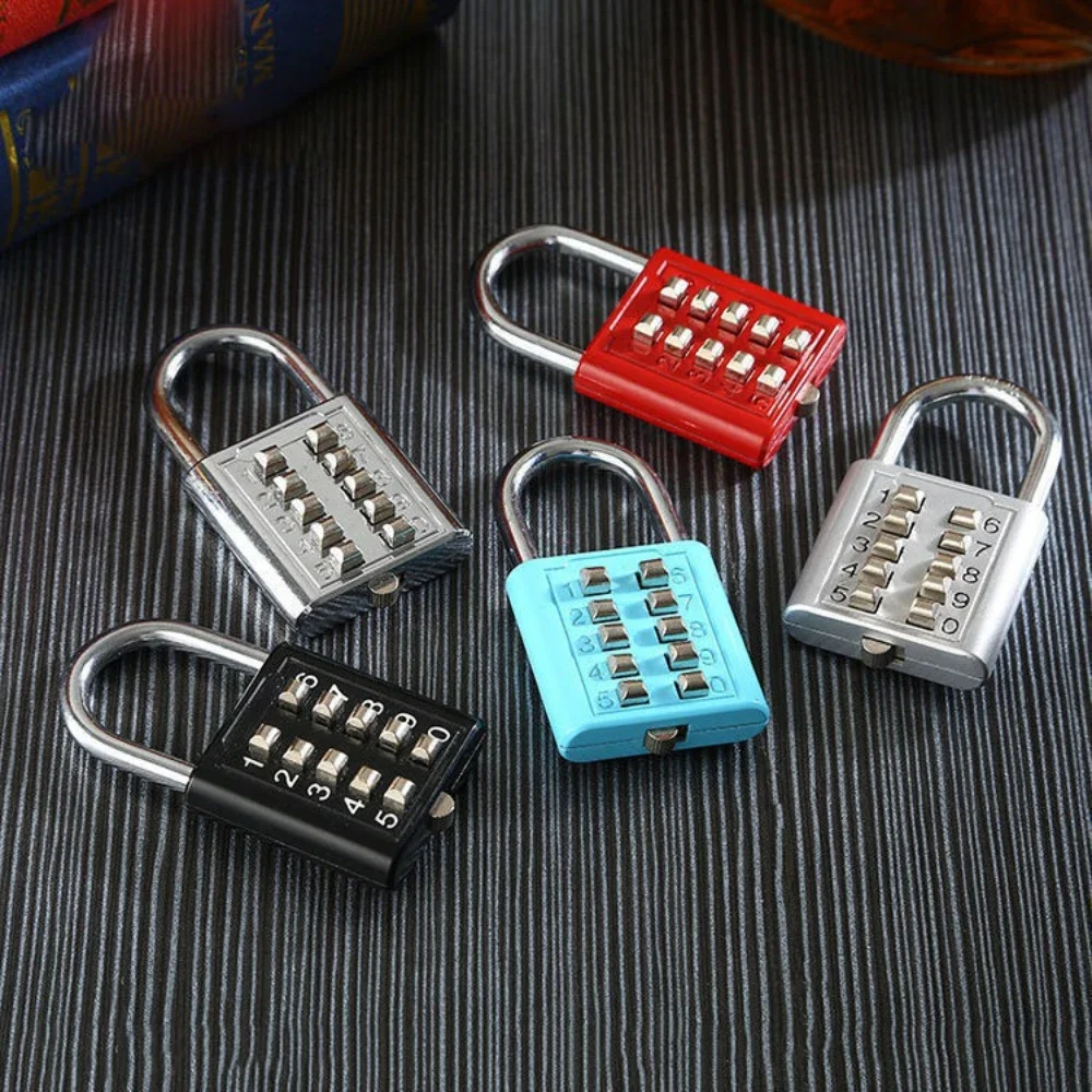 4-Digit Password Padlock Anti-Theft Lock Waterproof Small Lock Head for Cabinet Gym Outdoor Use Keyless Access Control