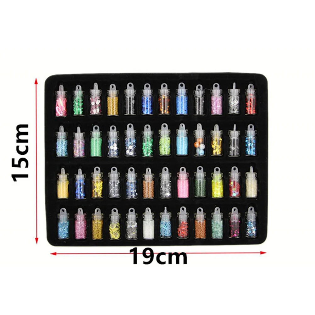 Zestaw do zdobienia paznokci 48 wzorów, kolorowe koraliki punktowe, płaskie koraliki, perły wróżkowe, akcesoria do paznokci DIY, błyszczący manicure