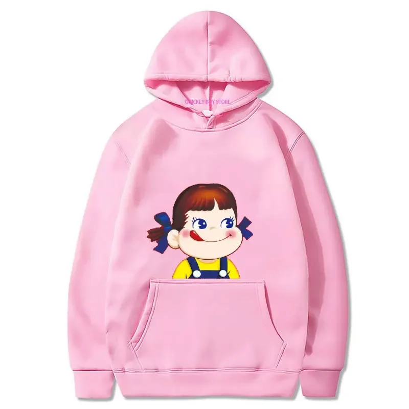 Japón Milky Peko-chan pareja sudaderas con capucha mujeres sudaderas Fujiaya sudaderas con capucha para hombres ropa mujer Sudadera con capucha Anime Milky Y2k sudaderas con capucha