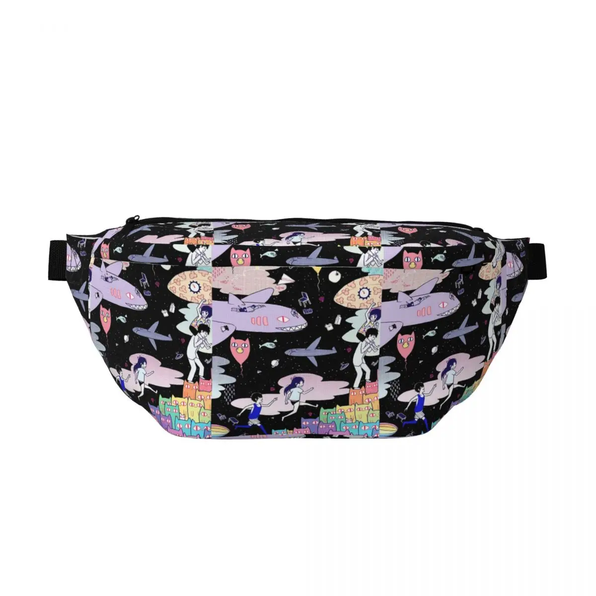 

Сумка-бананка Omori унисекс, регулируемая поясная сумка для путешествий, бега, хранения денег и телефона, нагрудная сумка