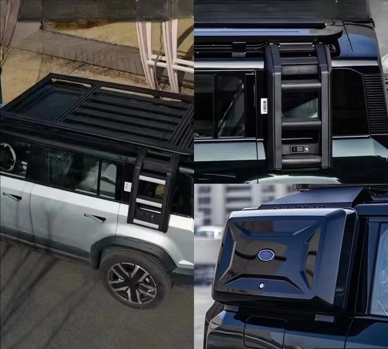 Aluminum Alloy Custom Body Parts Kit Modified Roof Luggage Rack Platform Ladder Side Bag Ornament Applicable