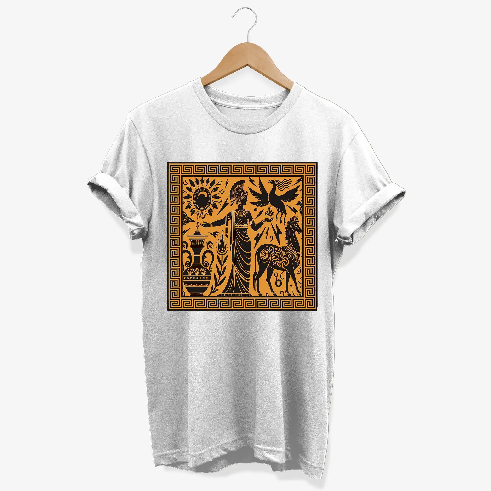 هيرا آلهة الأساطير اليونانية تي شيرت اليونان القديمة الإله الجرافيك المحملة أوليمبوس الآلهة الهدايا مريحة العصرية الشارع الهيب هوب المحملة #2
