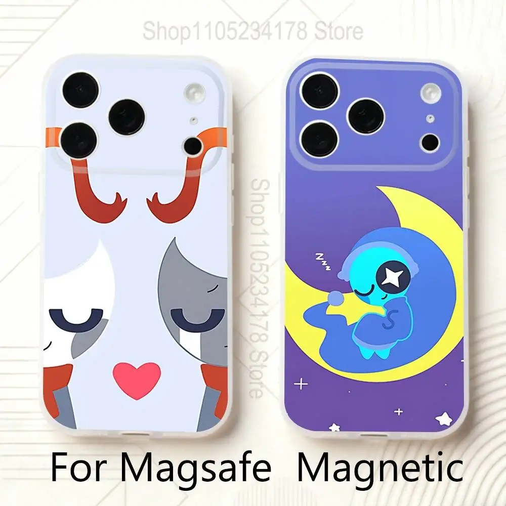 

D-Dandys Cute W-Worlds Phone Case For iPhone 17,16,15,14,13,12,11 Pro,Max,Plus,Mini,Air,E Magnetic Magsafe Frosted Clear