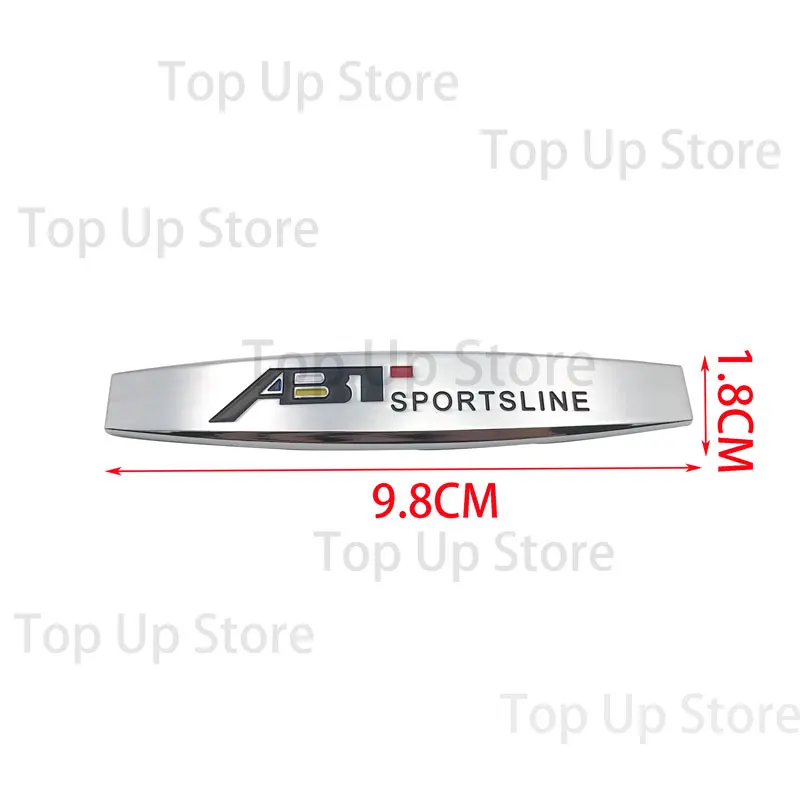 ثلاثية الأبعاد سيارة معدنية التصميم ABT Sportsline شعار ملصق شارة ل A3 A4 A5 A6 A7 A8 S2 S3 S4 S5 RS Q8 الجسم الديكور