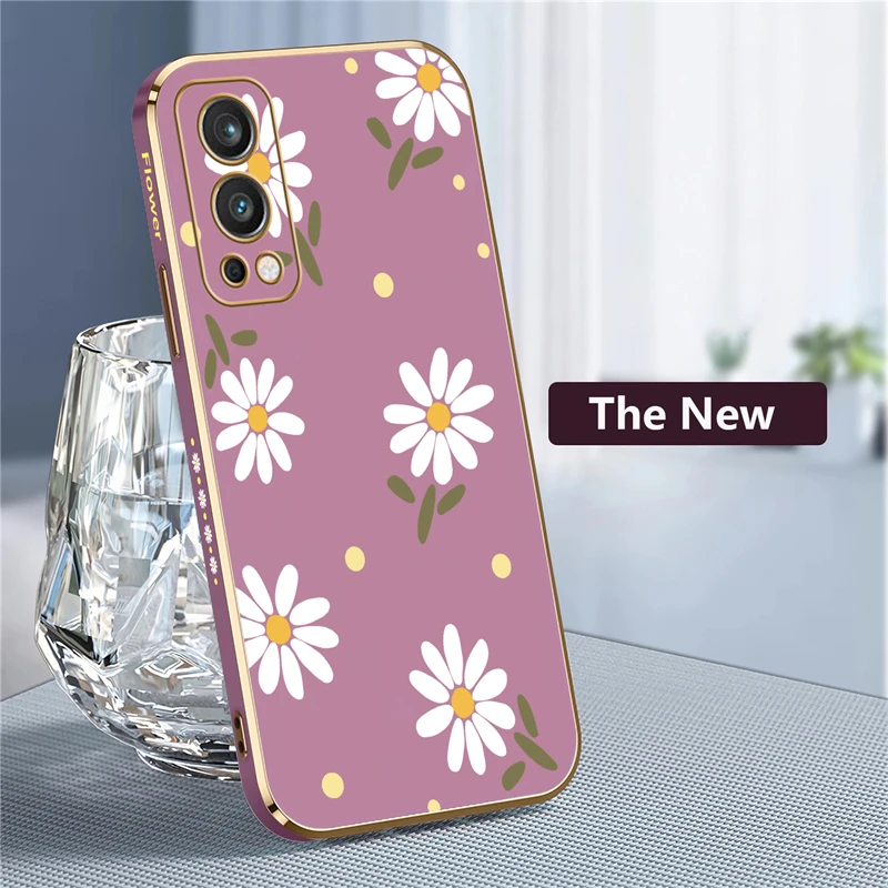 For Oneplus Nord 2 CE2 Lite Case Daisy Flower Silicone Phone Cover For OnePlus 9 Pro 9RT 9R 8 7 7T 8T Back Cases Coque