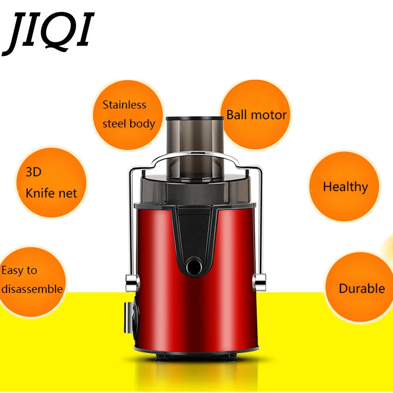 JIQI Stainless Steel Electric Juicer Fruit Juice Extractor Home Exprimidor Vegetable Blender Machine Food Processor 500ML