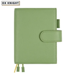 OX KNIGHT Original Series A6 Cover per Hobonichi Diary Genuine Pebbled Grain Cowhide Planner Organizer Agenda Journal Diary