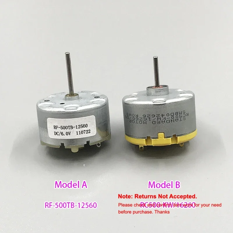 RF-500TB-12560/  RC500-KW/16260 Motor DC 12V Micro Round 32mm Diameter Spindle Engine Long Shaft
