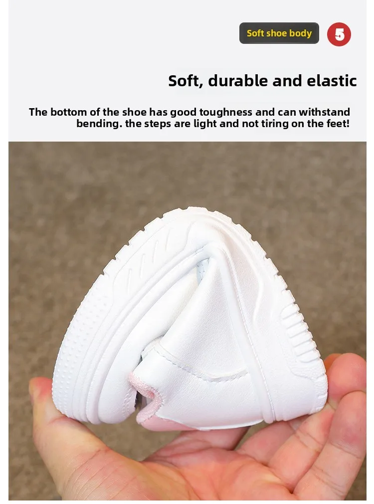 2026 Herbst Kinder Barfußschuhe mit breiter Zehenbox für Jungen und Mädchen – Minimalistische Sneaker aus leichtem Kunstleder mit Klettverschluss – Detail 11