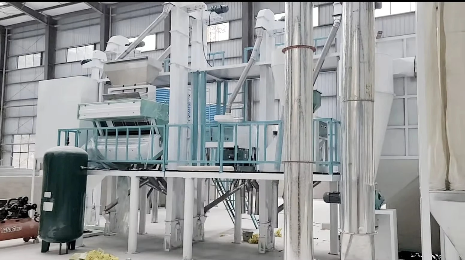 High Efficiency Complete Rice Processing Line with Polisher Grader Color Sorter Machine