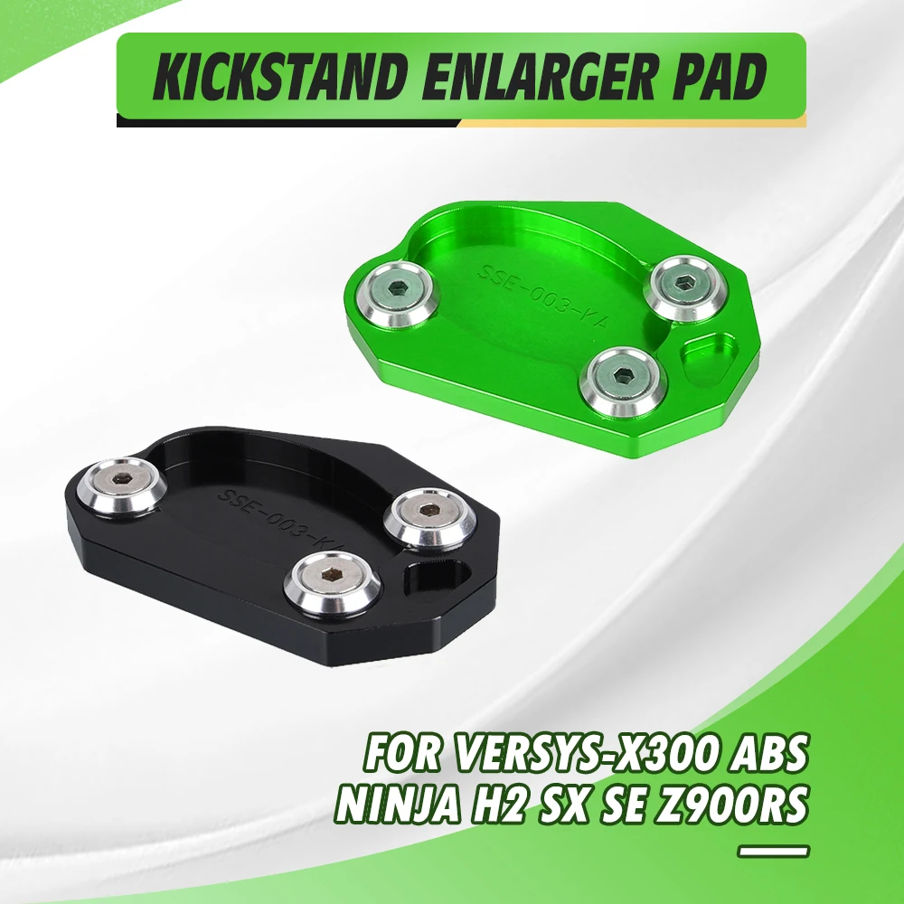 

For KAWASAKI VERSYS-X300 ABS Ninja H2 SX SE Z900RS Cafe Z900 SE Z650RS Z650 Motorcycle Kickstand Side Stand Extension Pad Plate