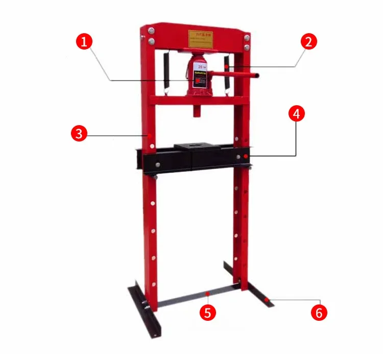 Factory Direct sale and easy 30 Ton Manual Hydraulic Floor CE Shop Press With Gauge