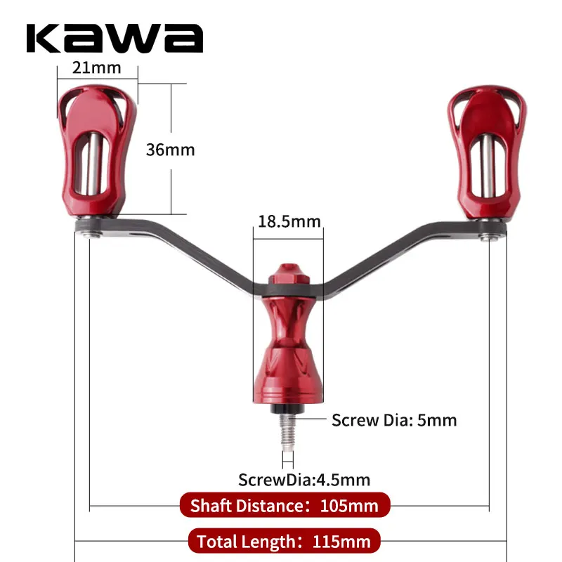 Balancín carbono Kawa 105mm para carrete giratorio - imagen 4