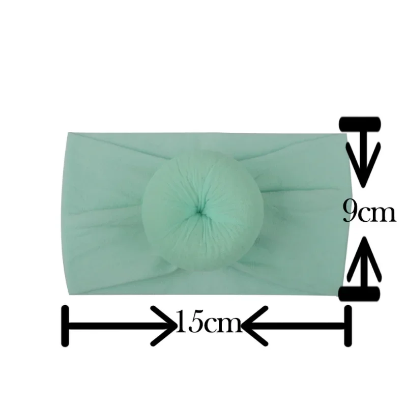 Повязка На Голову Нейлоновая для новорожденных девочек и мальчиков, повязка на голову с круглым узлом, эластичная, аксессуар