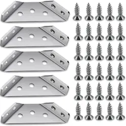 Heavy Duty Stainless Steel Corner Brackets Triangle Stabilizer for Shelves Chairs Drawers Home Organization Hardware