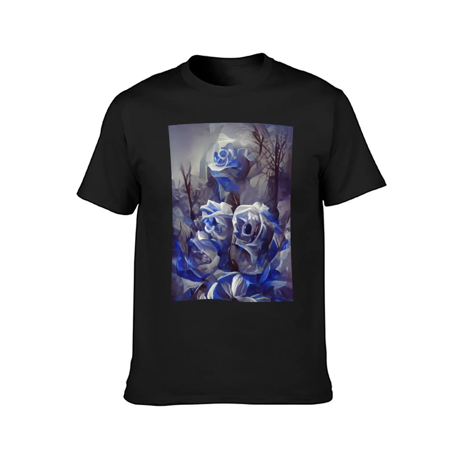 Blue Roses in Winter T-shirt customs cute clothes vintage clothes t shirts men