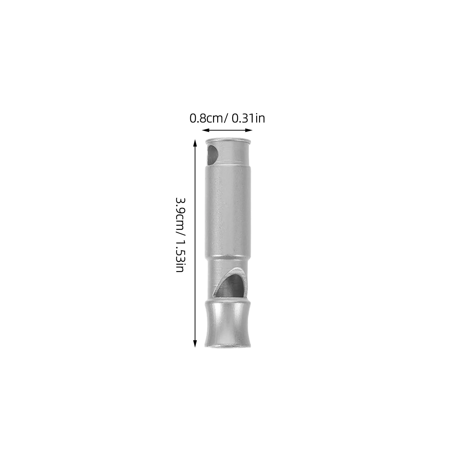 2Pcs Mini Stainless Steel Survival Whistle Super Loud Crisp Sound Emergency Whistle for Outdoor Activities Hiking Camping
