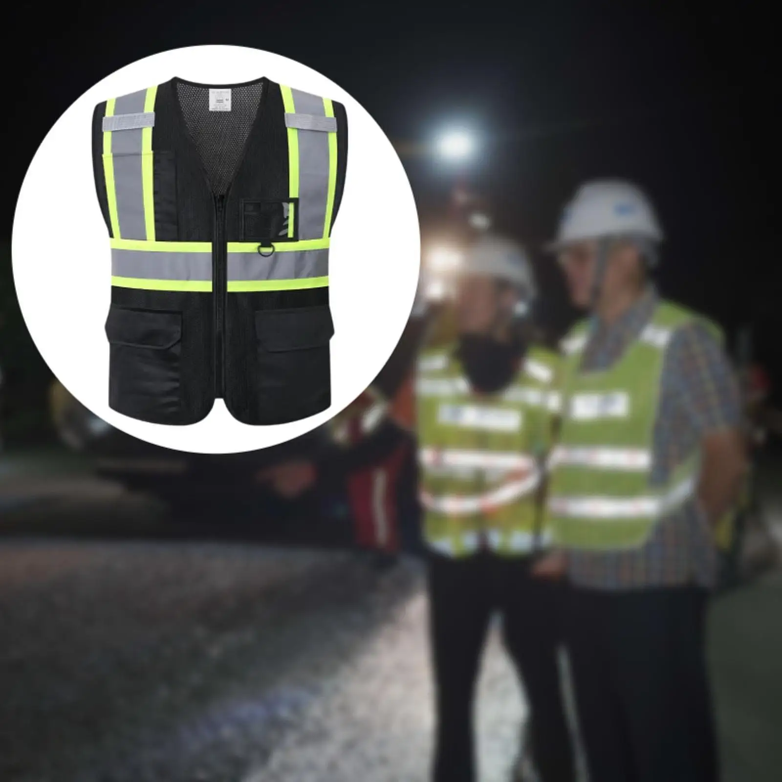 

Reflective Safe Vest Versatile Breathable Reflective Strips with Pockets for Running Biking Hiking Dog Walking Traffic