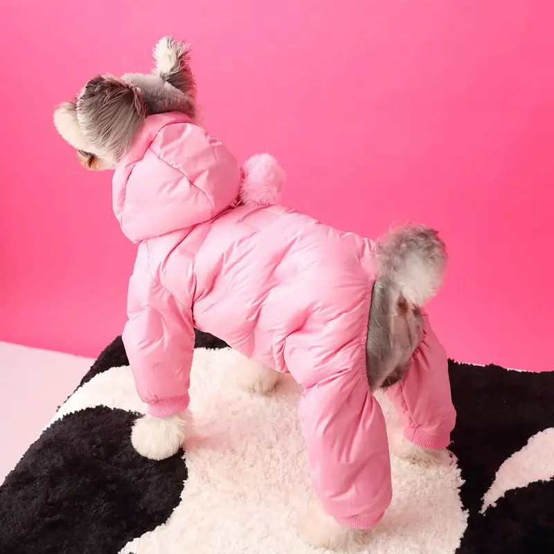 Pet Dog Down Jackets Thickened insulation Winter Pet Cat Four Legged Coat Outfit Schnauzer Down Sweet Dog Jacket Puppy Clothing