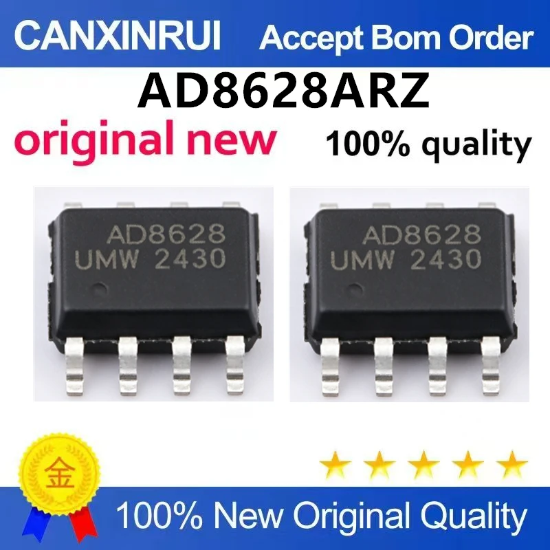 （5pcs-10pcs）Original genuine AD8628ARZ-REEL7 SOIC-8 single power rail to rail operational amplifier chip