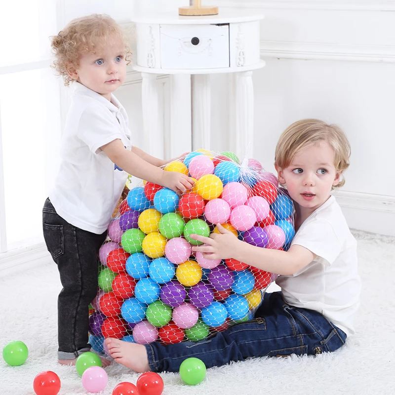 مجموعة حفرة الكرة الحسية للمحيط من IMBABY - 50/100 قطعة 5.5/7 سم كرات روضة غير سامة، ألعاب حمام السباحة الجافة المعتمدة من CE لتخفيف التوتر للأطفال