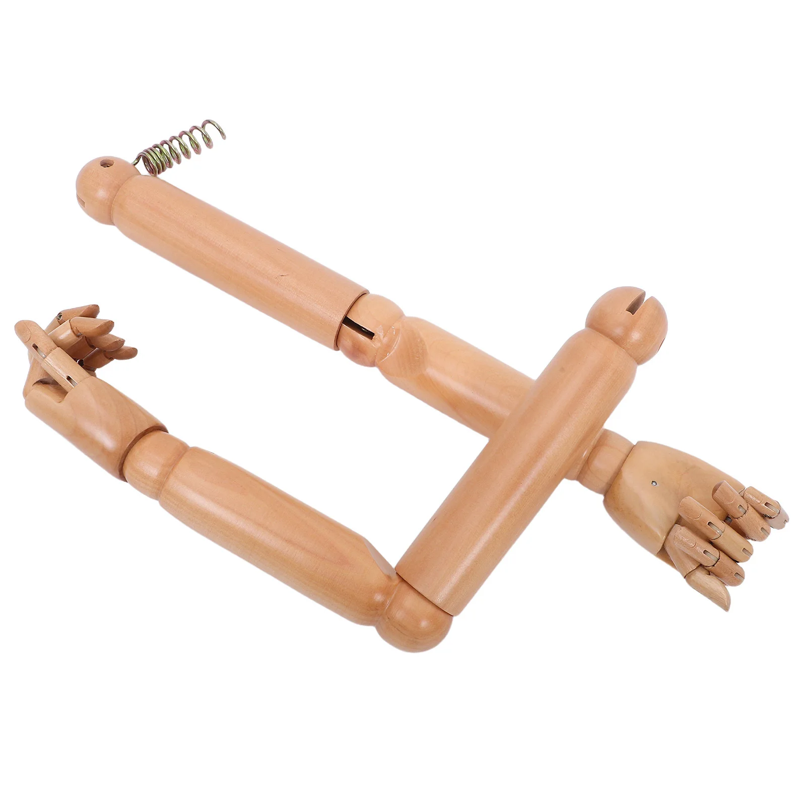 

1Pair Mannequin Arm Replacement Wood Finish Flexible Articulated Arms for Realistic Display Mannequins and