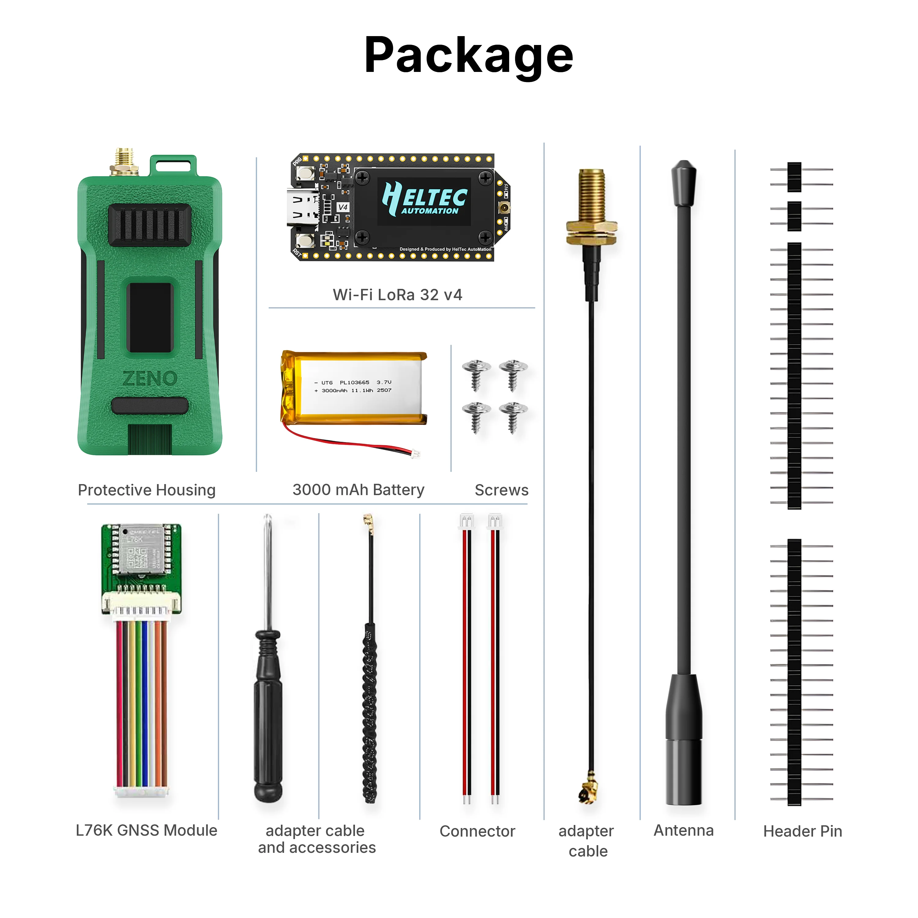 Heltec V4 ESP32 LoRa 32 Dev-Board Meshtastic Kit met batterij ESP32-S3 SX1262 27dBm OLED-display voor Meshtastic WiFi IoT Arduino - afbeelding 1