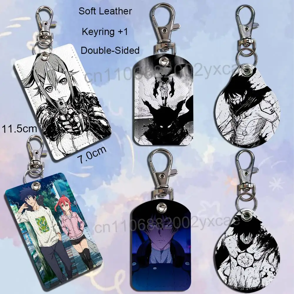 Ninja Agatsuma Jiro Black Torch Cartoon Singer Anime Card Keychain Fashion Pendant Bag ID Door Card Holder Bus Card Cute Adult