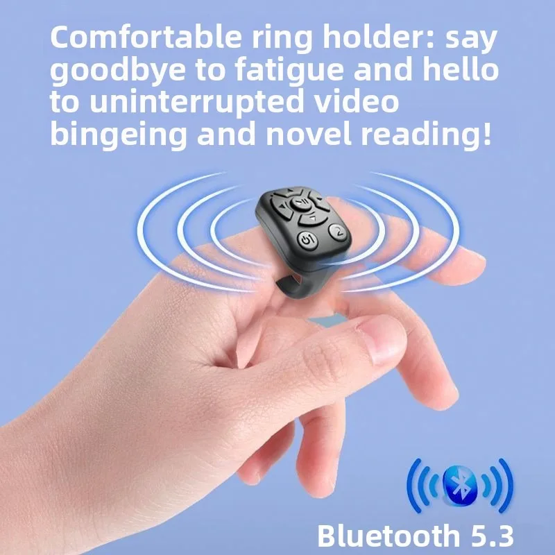 Remote Control Scrolling Finger Blutooth 5.3 Mobile Phone Video Remote Control Selfie Stick Fingertip Controller Automatic Page