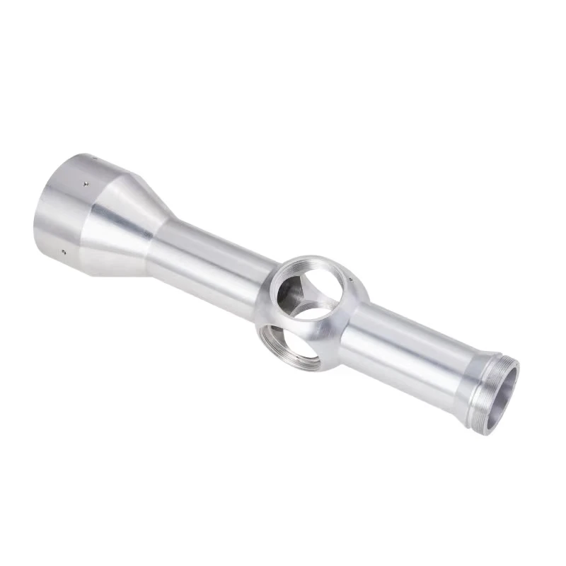 Custom CNC Machining Center Aluminum alloy precision machining of perforated shaped shafts.