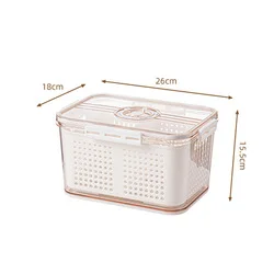 

3 Pack Kitchen Stackable Container Storage Boxes Bins Fridge Organizer Fruit Storage Organizer Bins