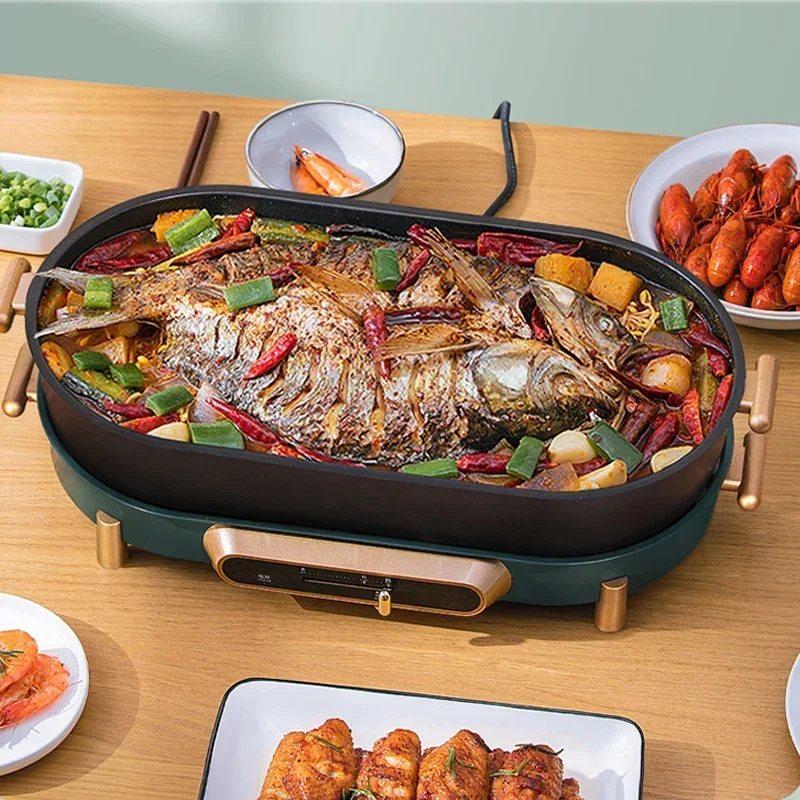 

Home Appliances Electric Grill Household Electric Grill Smokeless Barbecue Grill Barbecue Skewer Instant Hot Pot