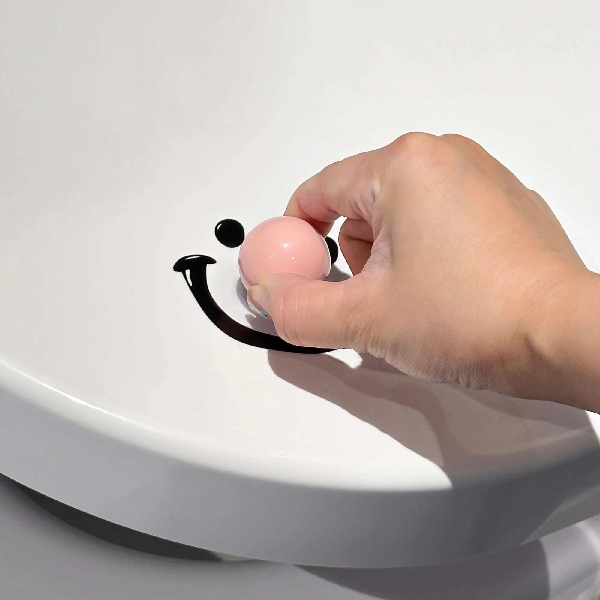 Smile Face Ball Toilet Lid Lifter, Clown Toilet Lid Lifter, Handheld Toilet Seat Cover Opener For Bathroom