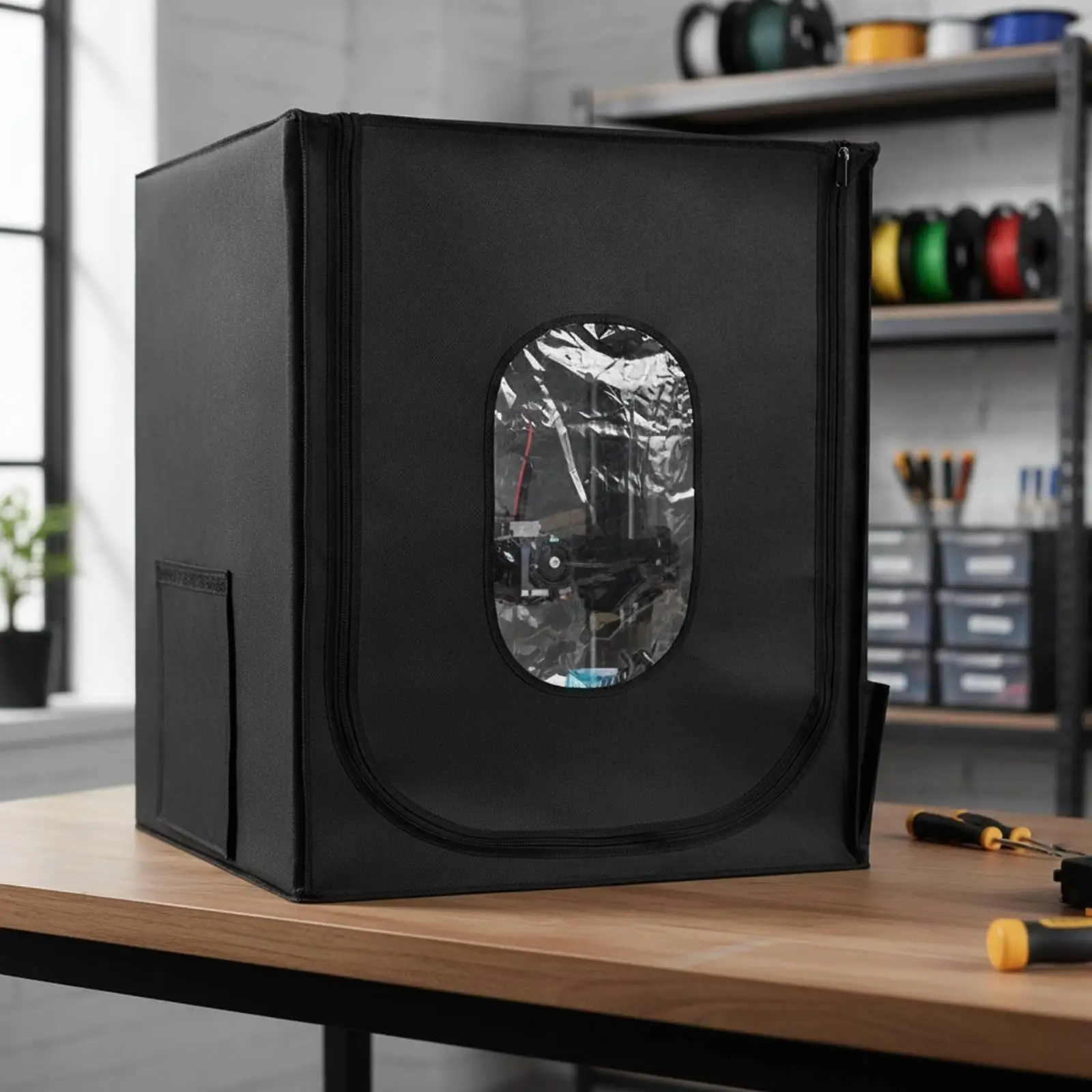 3D Printer Enclosure Long-Lasting 3D Printer Cover with Window Easy to Install view 3