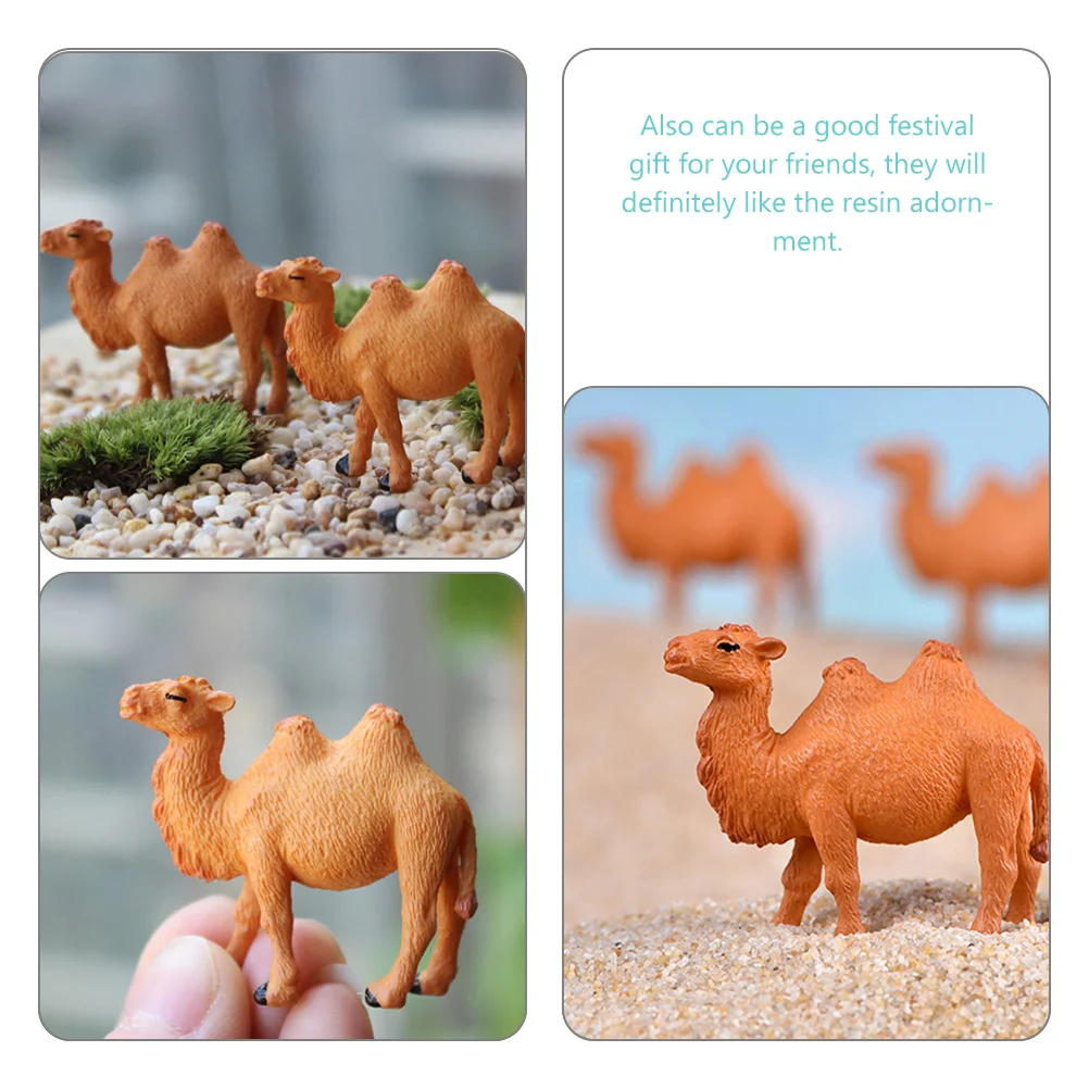 5 Pcs Camel Statue Desktop Statues Camels Figures Toy Mini Decoration Adorn Resin Ornament