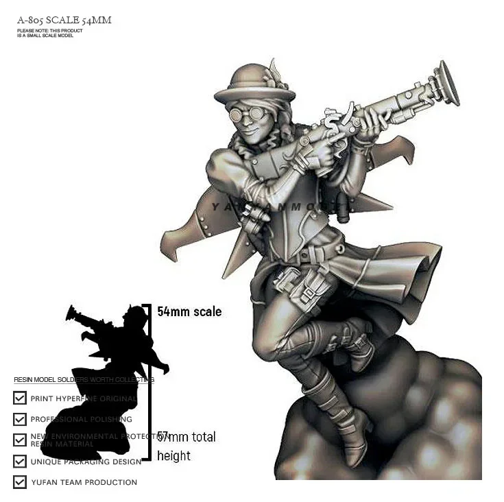 54mm Resin model kits DIY figure toy self-assembled A-805