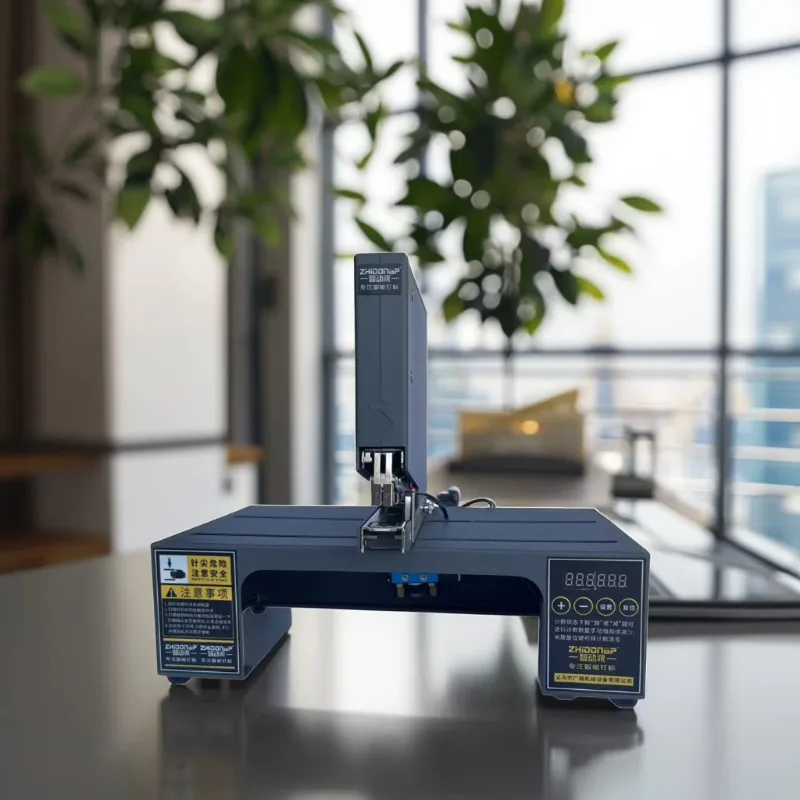 Automatic Electric Intelligent Heavy-Duty Metal Three-Head Pneumatic Stapler with High-Speed 300 RPM