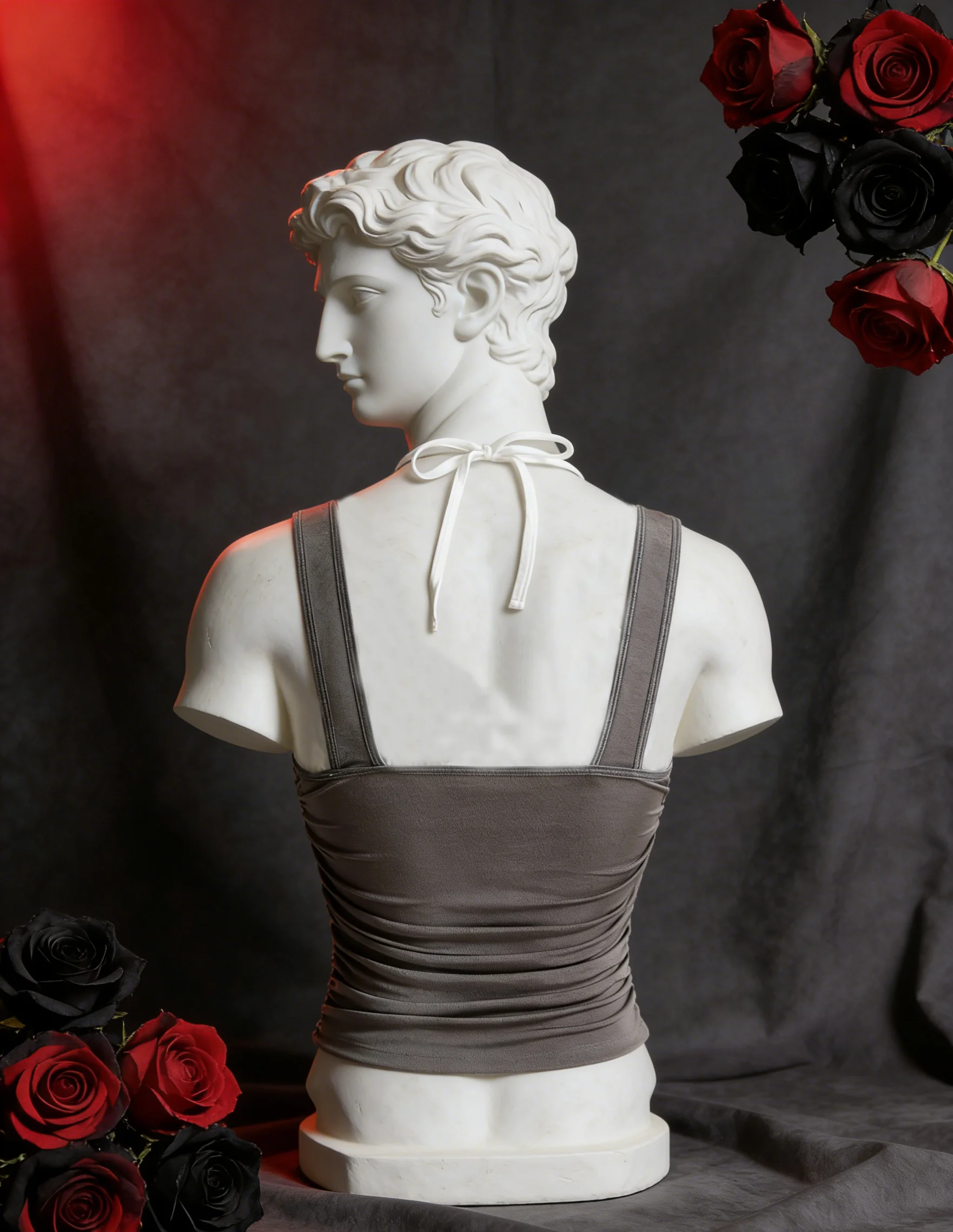 【Fragments.One choice, no more choices.】Vintage Aesthetic Ruched Three-Dimensional Slim Fit Gray Fashion Women's Vest