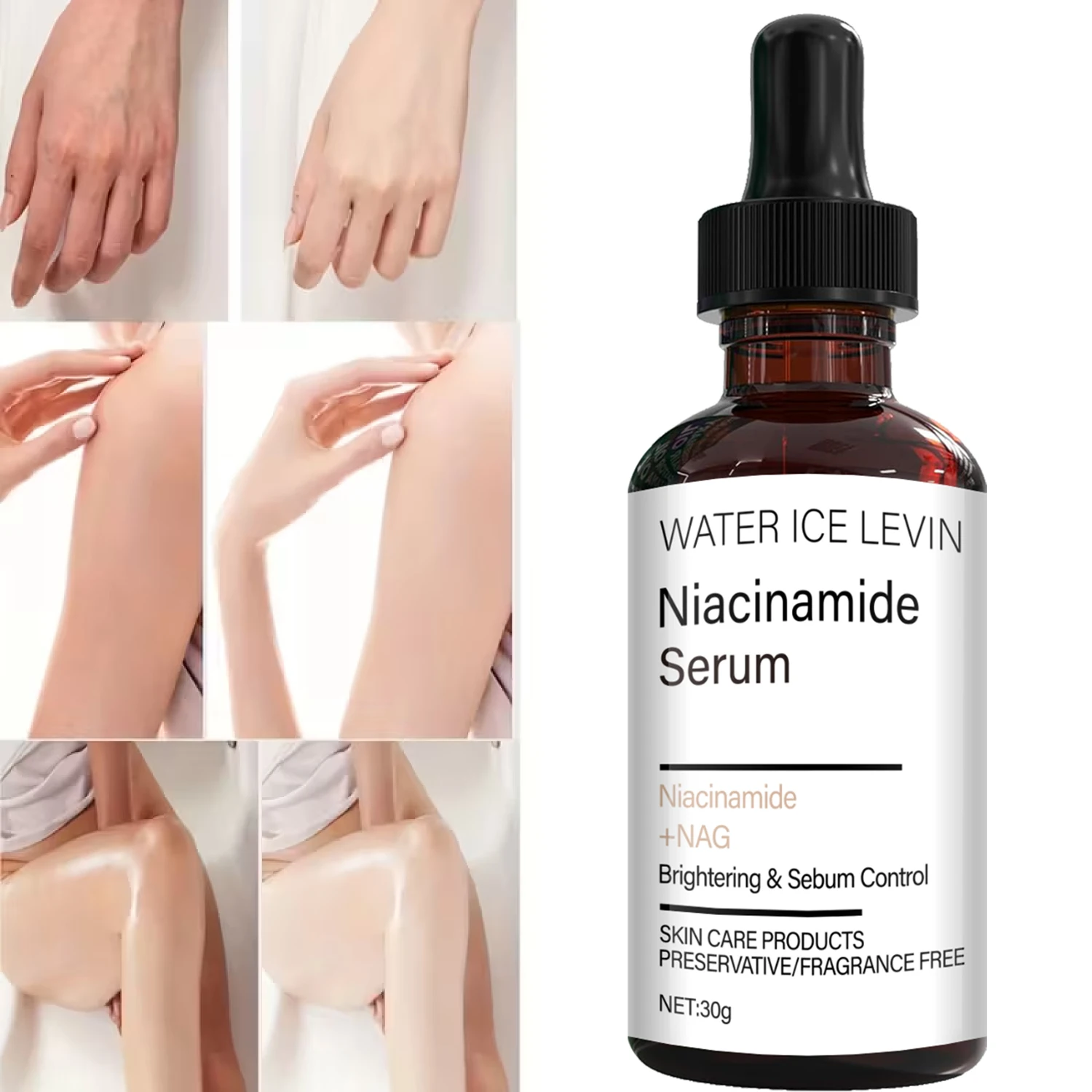 Niacinamide Serum with Bee Venom & Collagen for Brighter, Oil-Control Skin - Preservative & Fragrance-Free Formula.