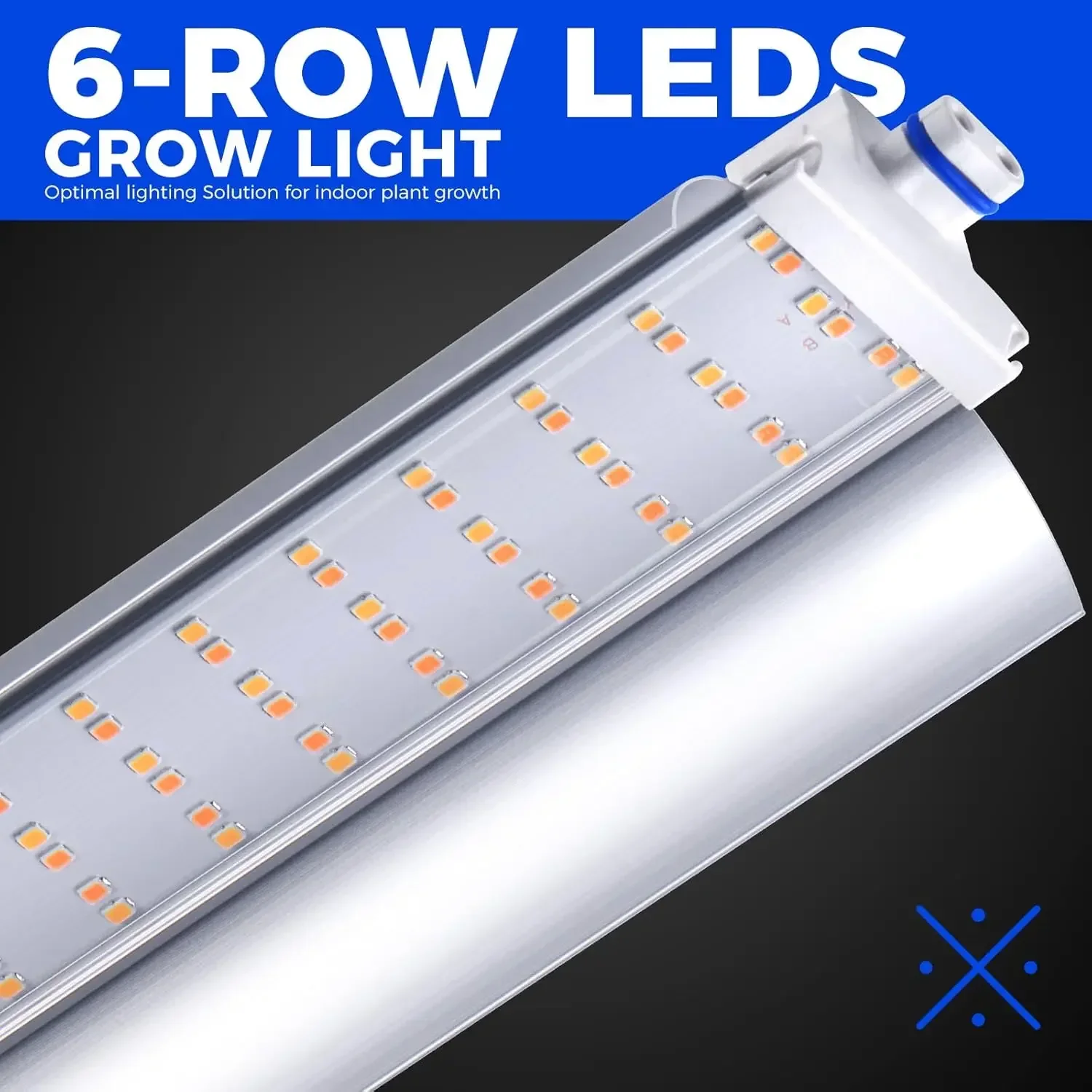 [XMSJ]Greenhouse with Grow Light for Indoor Plant & Seedlings, 6-Tier Plant Shelf with 5Pcs 2FT 30W and Full Spectrum Plant Ligh