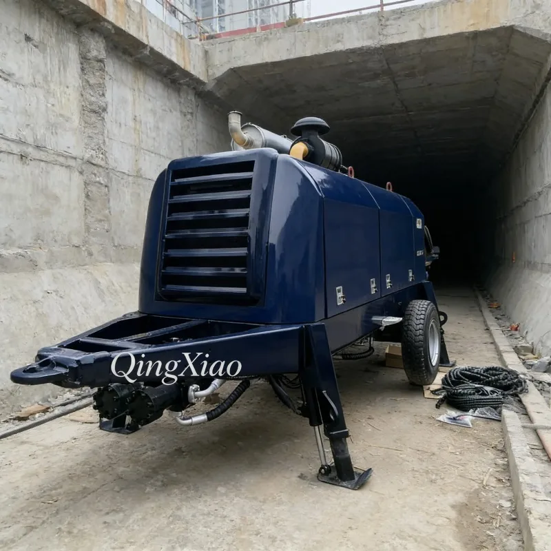FOB Price Trailer Mounted Concrete Pump With Wear Resistant Pipes Continuous Pumping Operations For Highway Bridge Construction