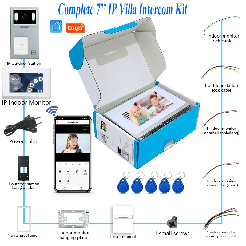 

mobile tuyaFactory price IP Villa intercom system with the maximum extension up to 99 monitors and 99 door/gate stations unlock