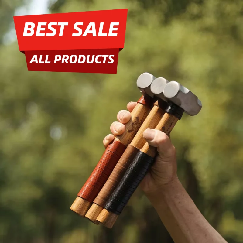 GBZX-550， Cowhide, handle, ground nail hammer, craftsman, hammer, camping, forging, outdoor, camping, hammer
