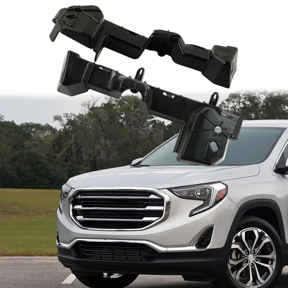 1 Pair Front Bumper Bracket Holder Guide Left Driver & Right Passenger Set For GMC Terrain 2018 2019 2020 2021 84709614 84709616