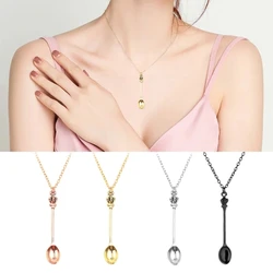 Mini Crowns Spoon Necklace Vintage Mini Teaspoon Pendant Necklaces Toys Gifts