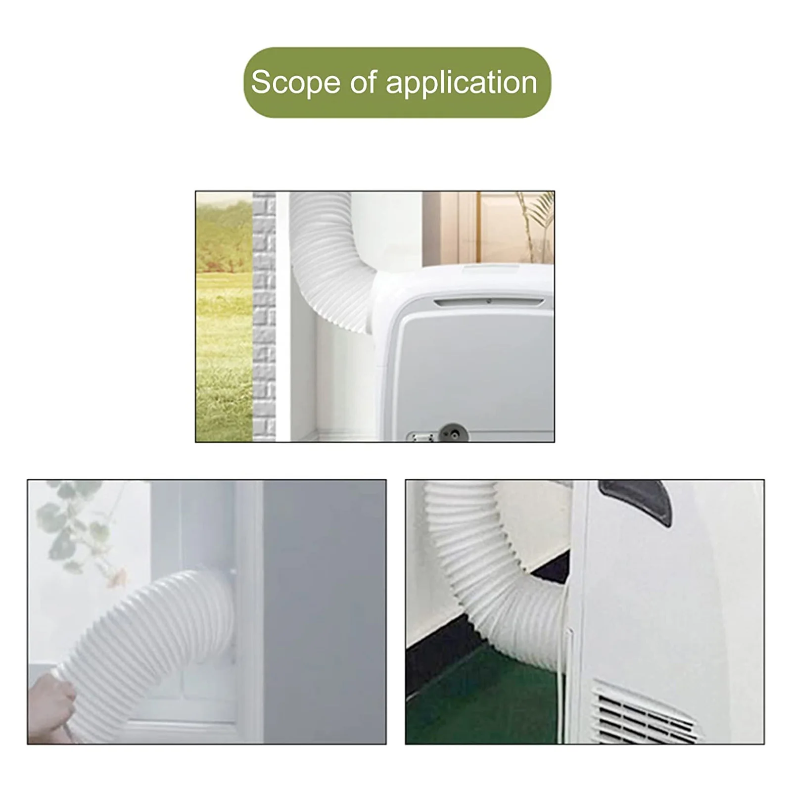 Portable AC Square Exhaust Adapter ABS Connector For 1P Air Conditioner ( KY-35/3 Connector) Durable Coupler image 6