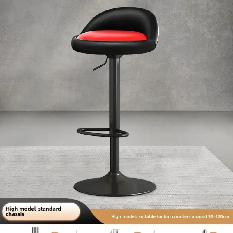 Multi-functional Bar Chair Lift High Stool Bar High Chair Backrest Stool Home Bar Chair Solid