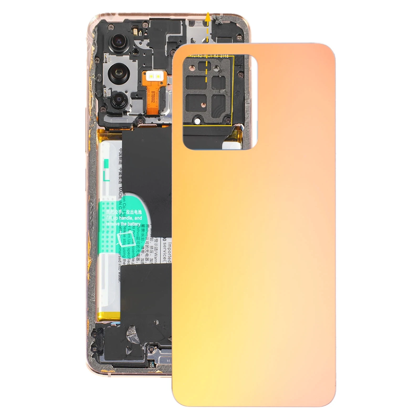 Voor Vivo S12 / V23 5G V2162A V2130 Glas Batterij Back Cover