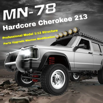 MN Model New 1:12 MN-78 Remote Control Car Cherokee 213 2.4G 4WD Rc Simulation Model Car Climbing Off-Road Vehicle Toys for Boys