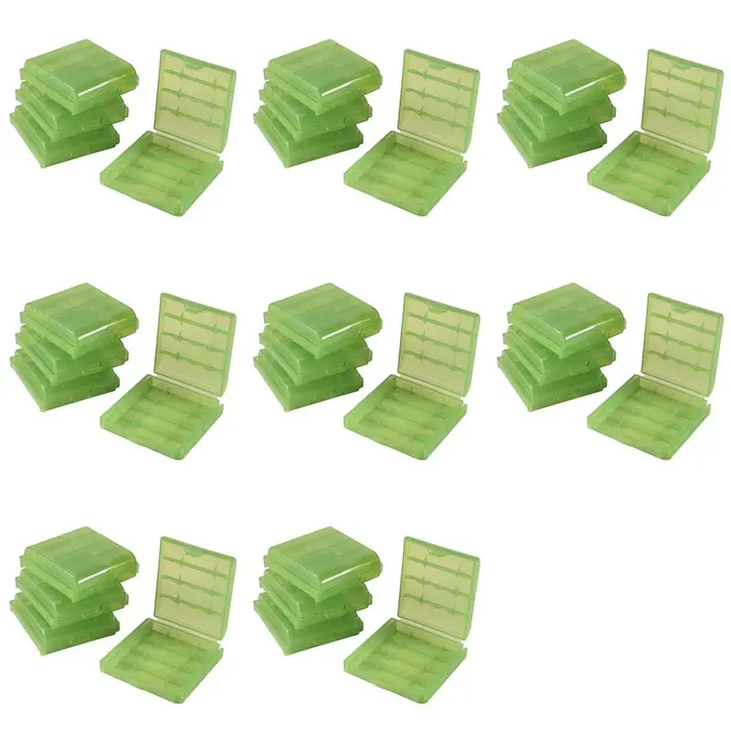 B04C-Pack Of 32 PCS AA / AAA Battery Storage Hard Case Box-Green